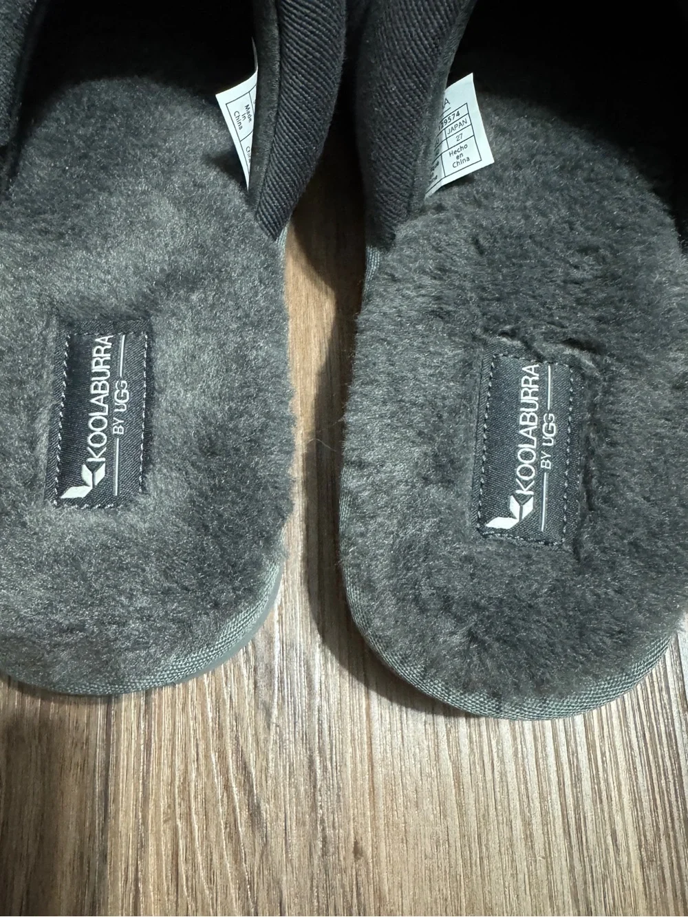 KOOLABURRA By UGG Rommie Men's Gray Slippers Faux Fur Lining Sz. 9 - Picture 4 of 9